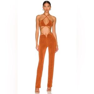 Superdown Orange/Rust Irene Strappy Pant Set